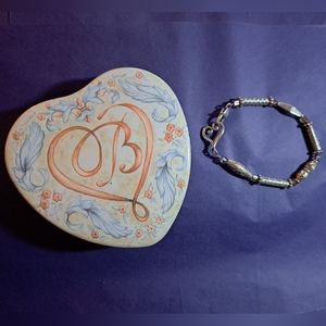 Beautiful Brighton Tube Bead Fish Bird Scroll Etched Nature Bracelet